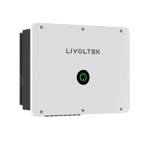 Vista frontal del inversor solar 50 kW trifásico LIVOLTEK GT3-50KQ1