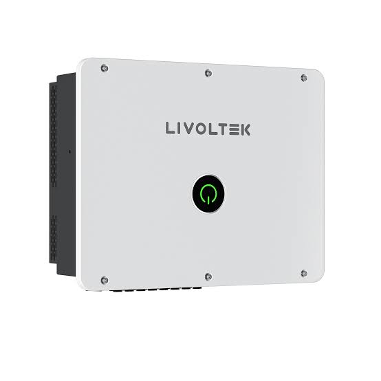 Vista frontal del inversor solar 50 kW trifásico LIVOLTEK GT3-50KQ1